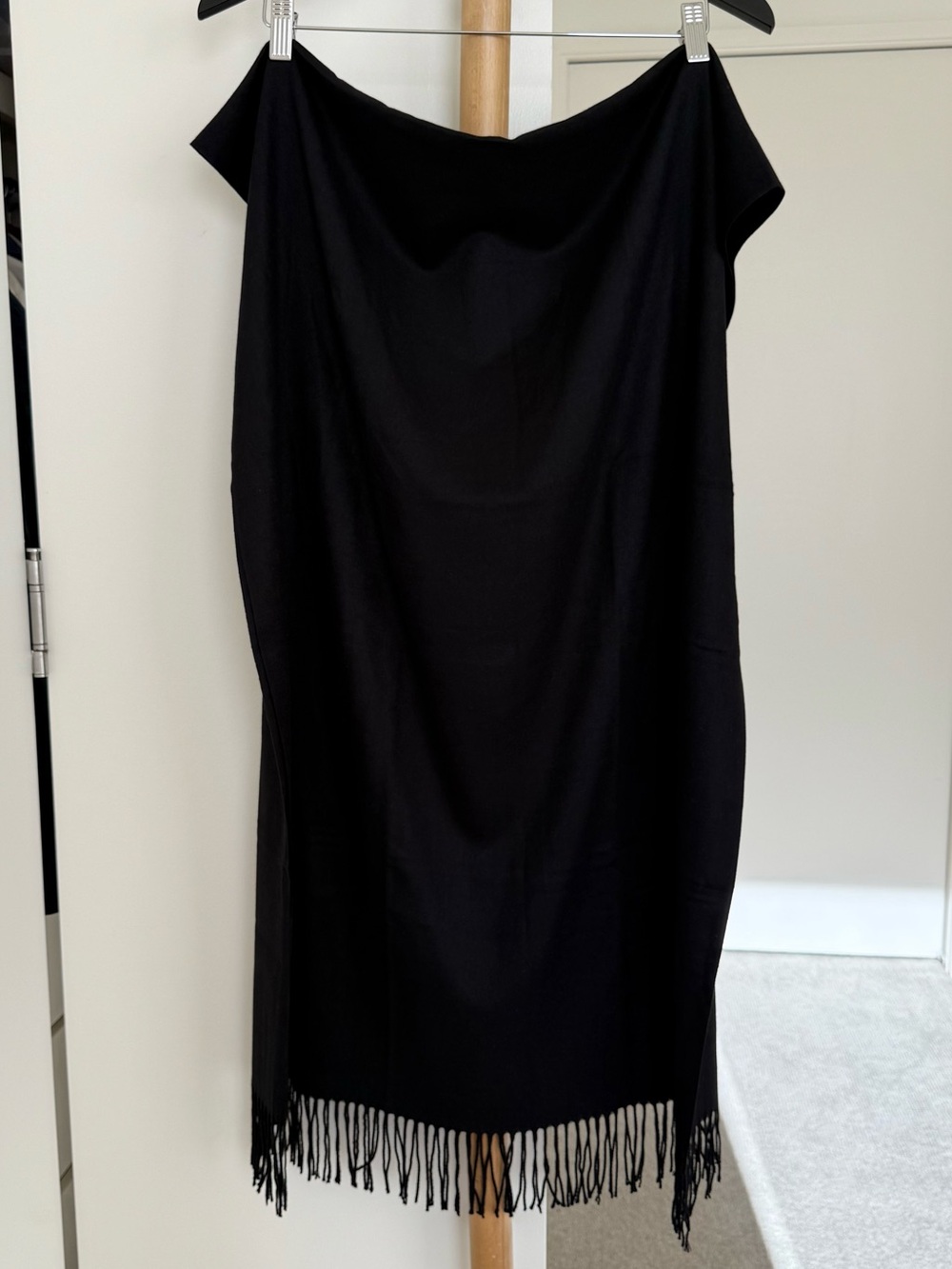 Black Fringe Scarf Wrap - Women Accessories